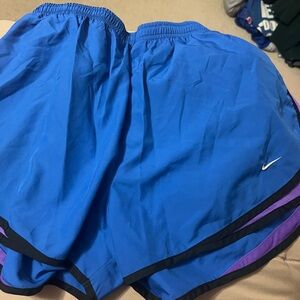 Nike Blue and Purple Athletic Shorts